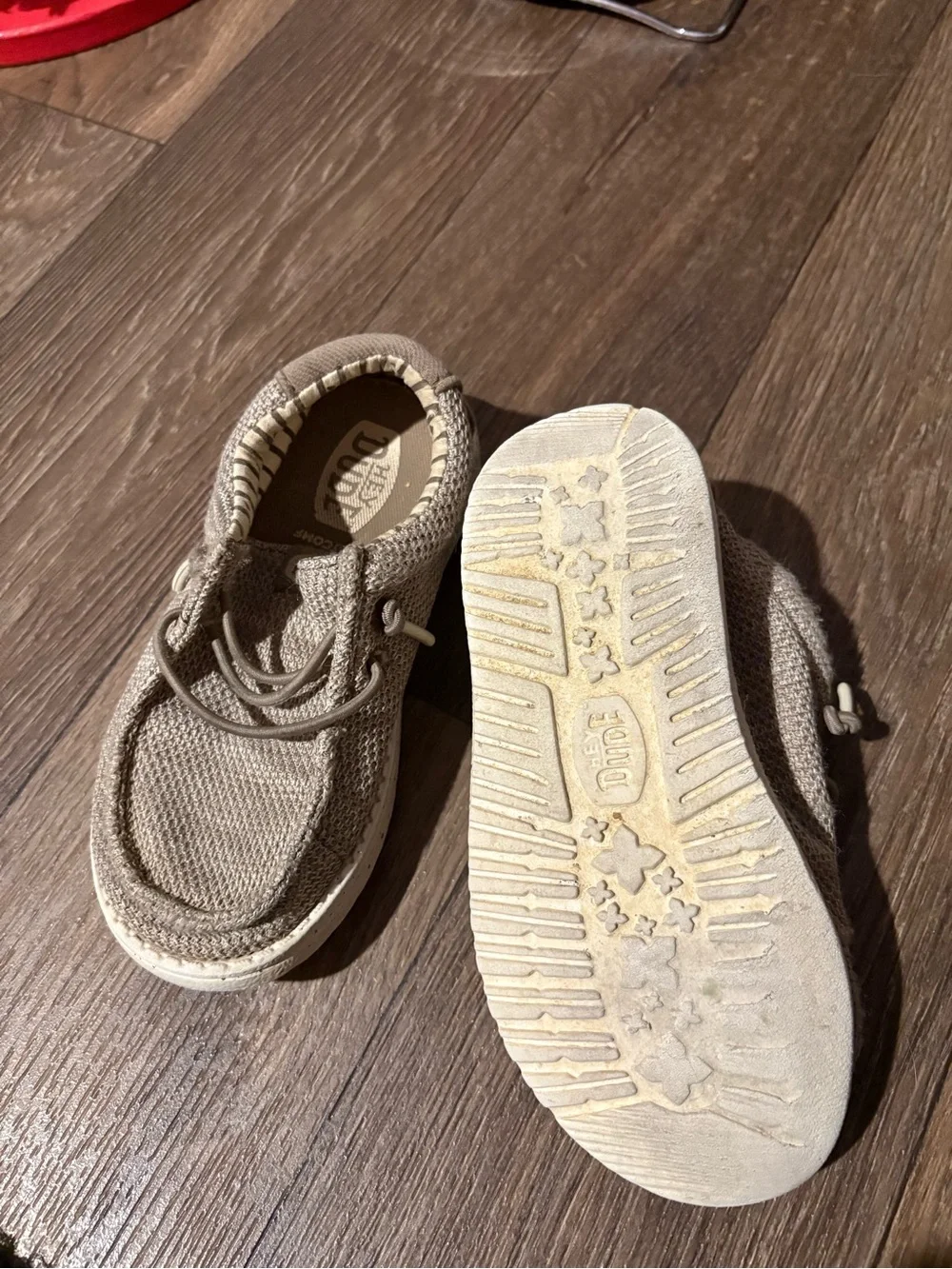 Hey Dude Kids Wally Slip-On Moccasins in Beige